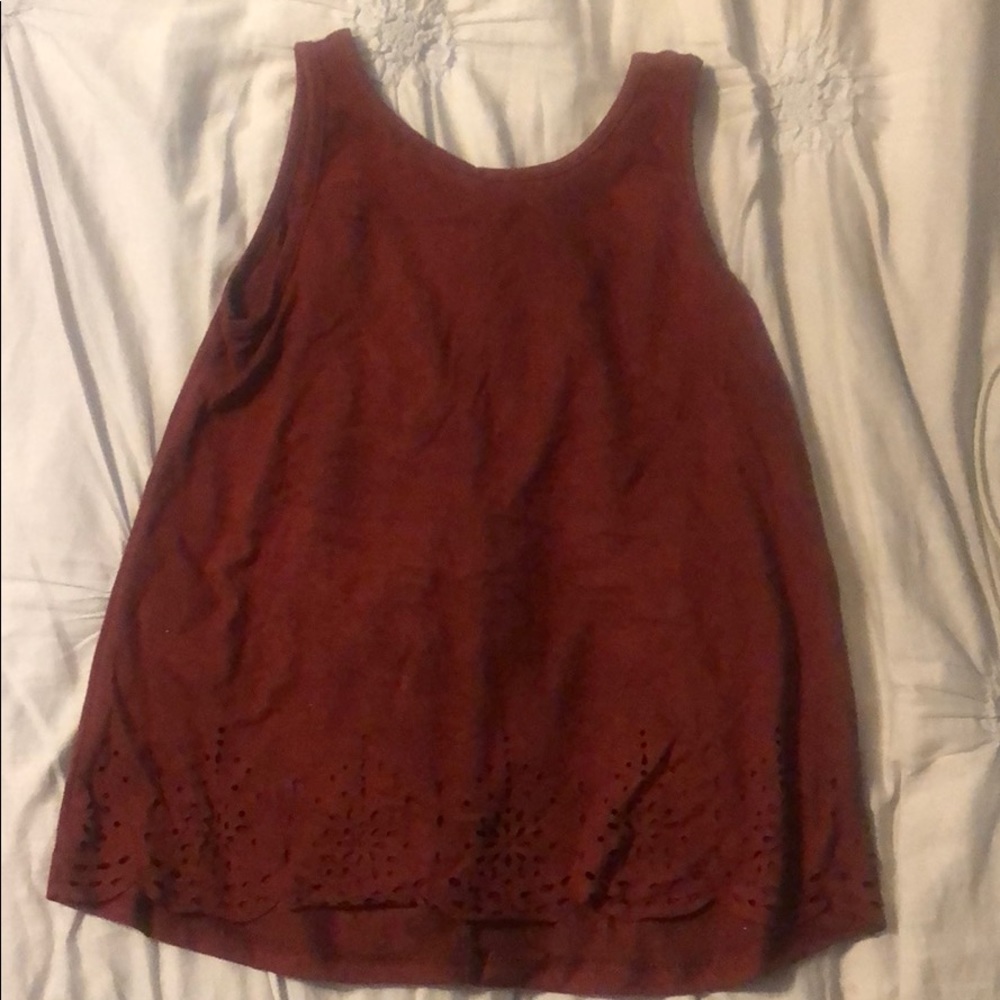 Suede tank top with cutouts